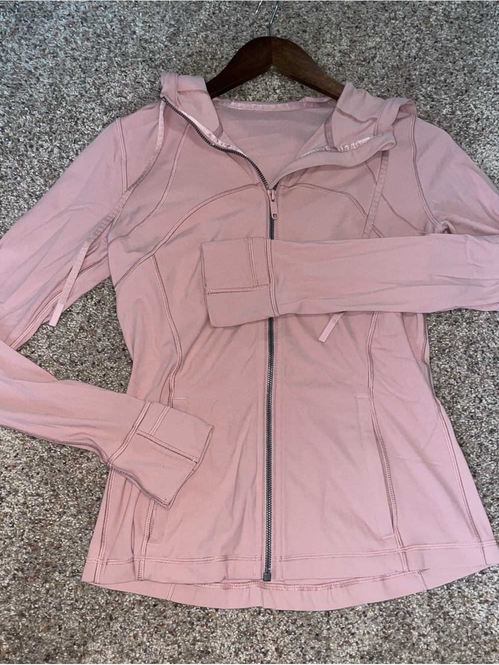 Light Pink Lululemon Define Zip-Up with Hood
